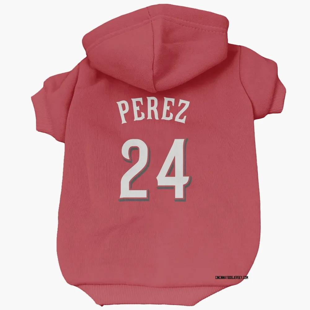 Cincinnati Reds Tony Perez Scarlet Pet Hoodie for Dog & Cat