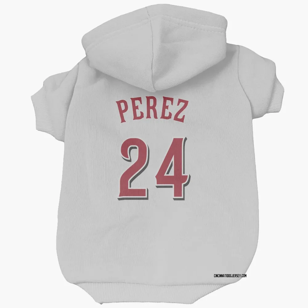 Cincinnati Reds Tony Perez White Pet Hoodie for Dog & Cat