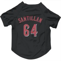 Cincinnati Reds Tony Santillan Black Pet Jersey for Dog & Cat