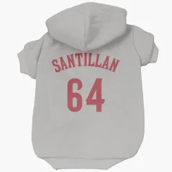 Cincinnati Reds Tony Santillan Gray Pet Hoodie for Dog & Cat