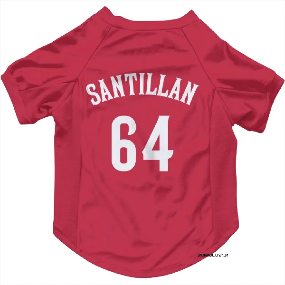Cincinnati Reds Tony Santillan Red Pet Jersey for Dog & Cat