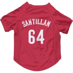 Cincinnati Reds Tony Santillan Red Pet Jersey for Dog & Cat