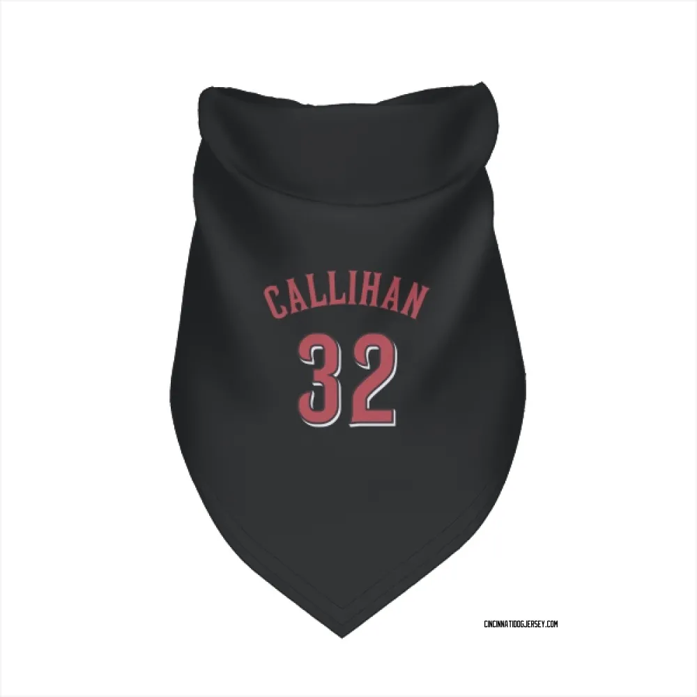 Cincinnati Reds Tyler Callihan Black Pet Bandana for Dog & Cat