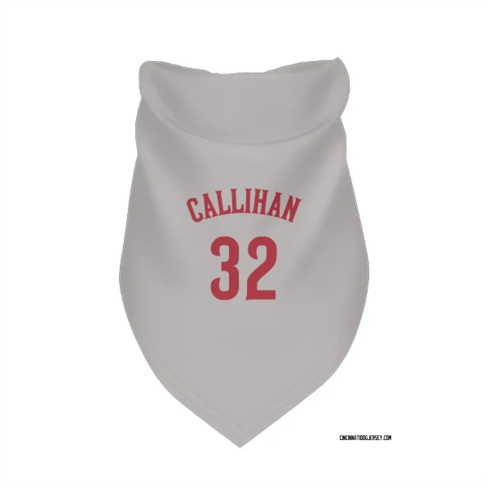Cincinnati Reds Tyler Callihan Gray Pet Bandana for Dog & Cat