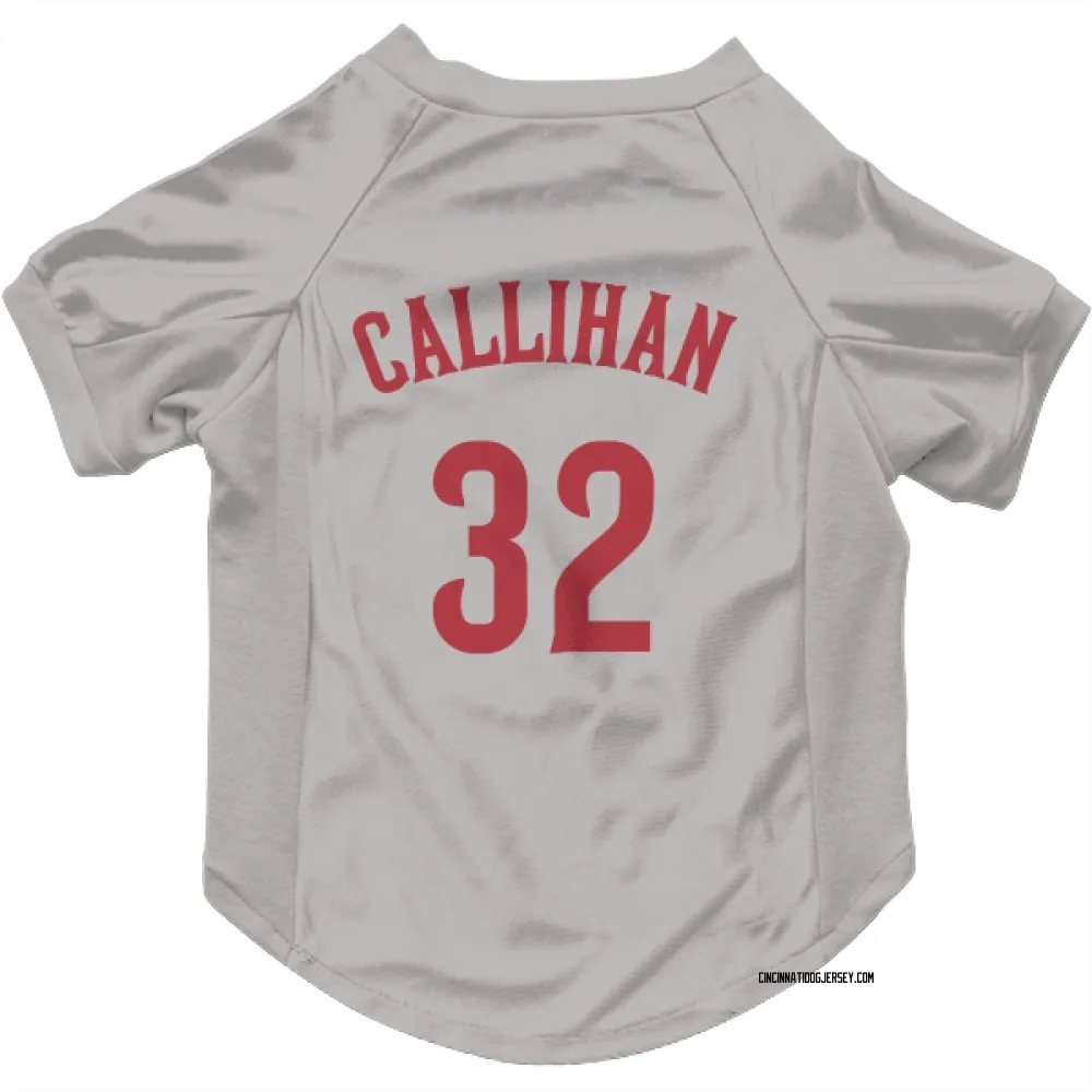 Cincinnati Reds Tyler Callihan Gray Pet Jersey for Dog & Cat