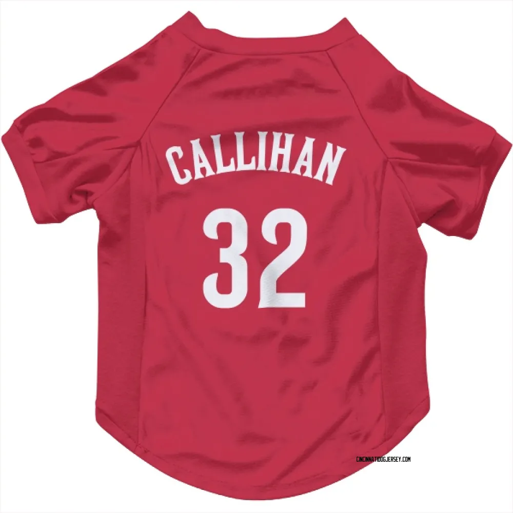 Cincinnati Reds Tyler Callihan Red Pet Jersey for Dog & Cat