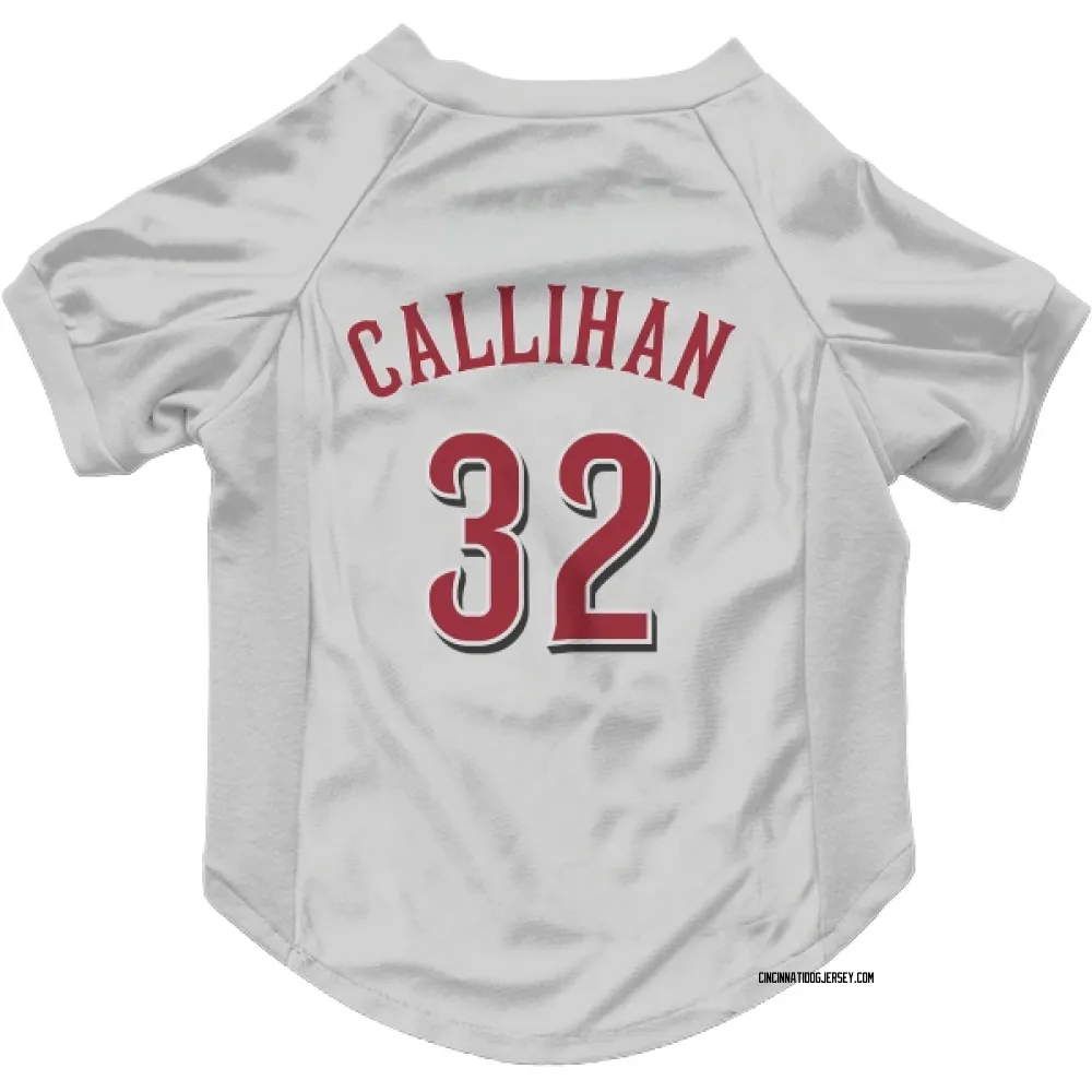Cincinnati Reds Tyler Callihan White Pet Jersey for Dog & Cat