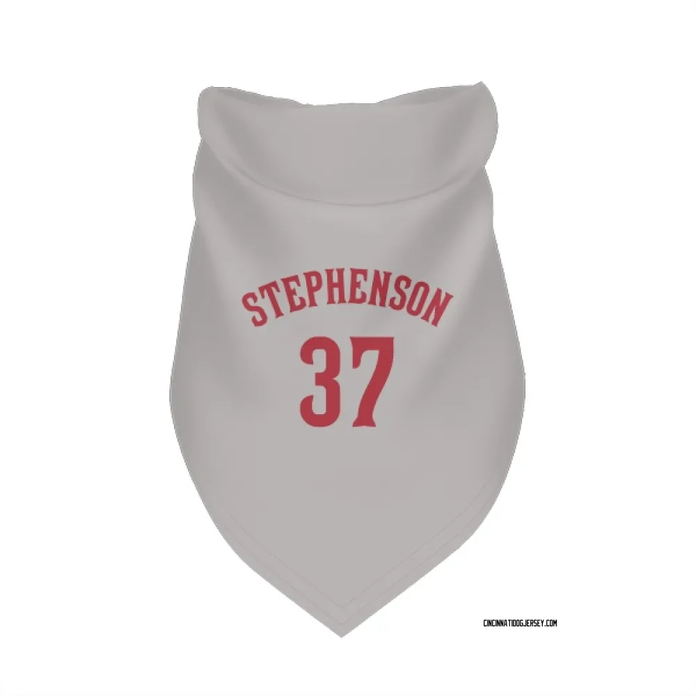 Cincinnati Reds Tyler Stephenson Gray Pet Bandana for Dog & Cat