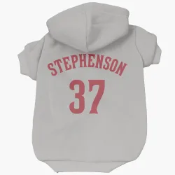Cincinnati Reds Tyler Stephenson Gray Pet Hoodie for Dog & Cat