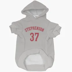 Cincinnati Reds Tyler Stephenson Gray Pet Hoodie for Dog & Cat