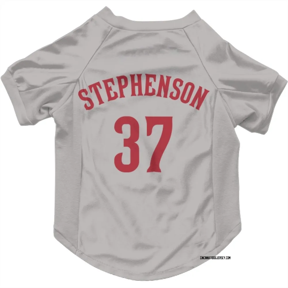 Cincinnati Reds Tyler Stephenson Gray Pet Jersey for Dog & Cat