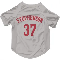 Cincinnati Reds Tyler Stephenson Gray Pet Jersey for Dog & Cat