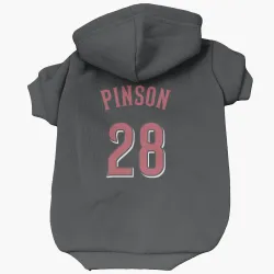 Cincinnati Reds Vada Pinson Black Pet Hoodie for Dog & Cat