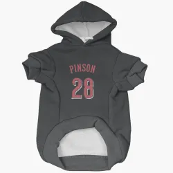 Cincinnati Reds Vada Pinson Black Pet Hoodie for Dog & Cat
