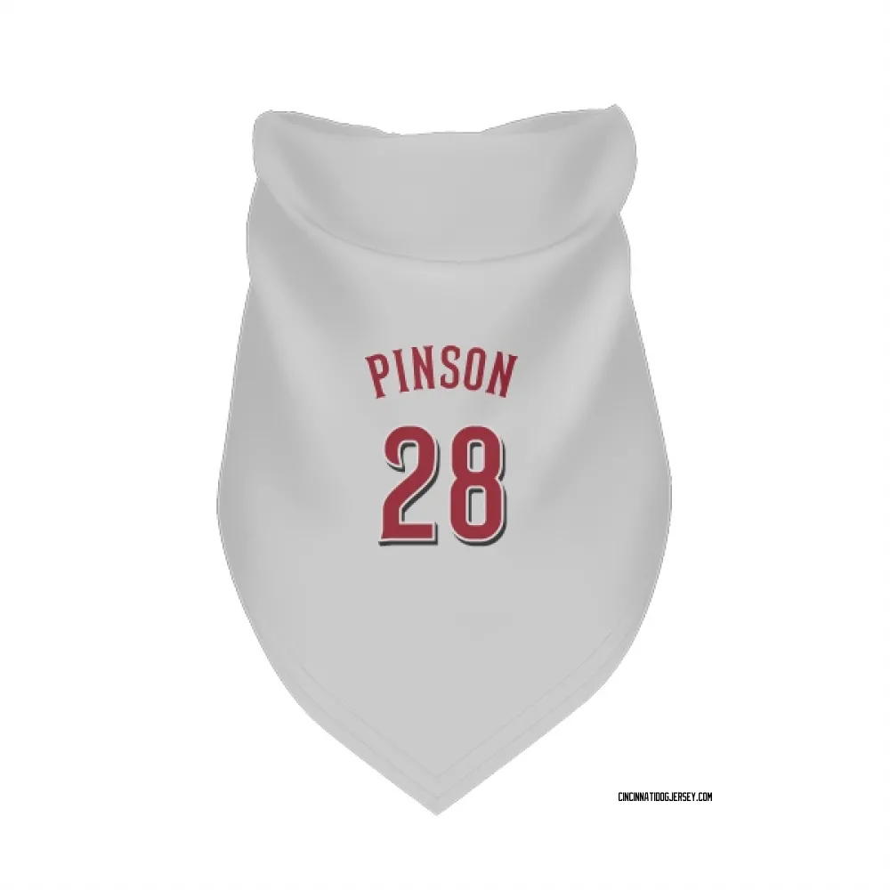 Cincinnati Reds Vada Pinson White Pet Bandana for Dog & Cat