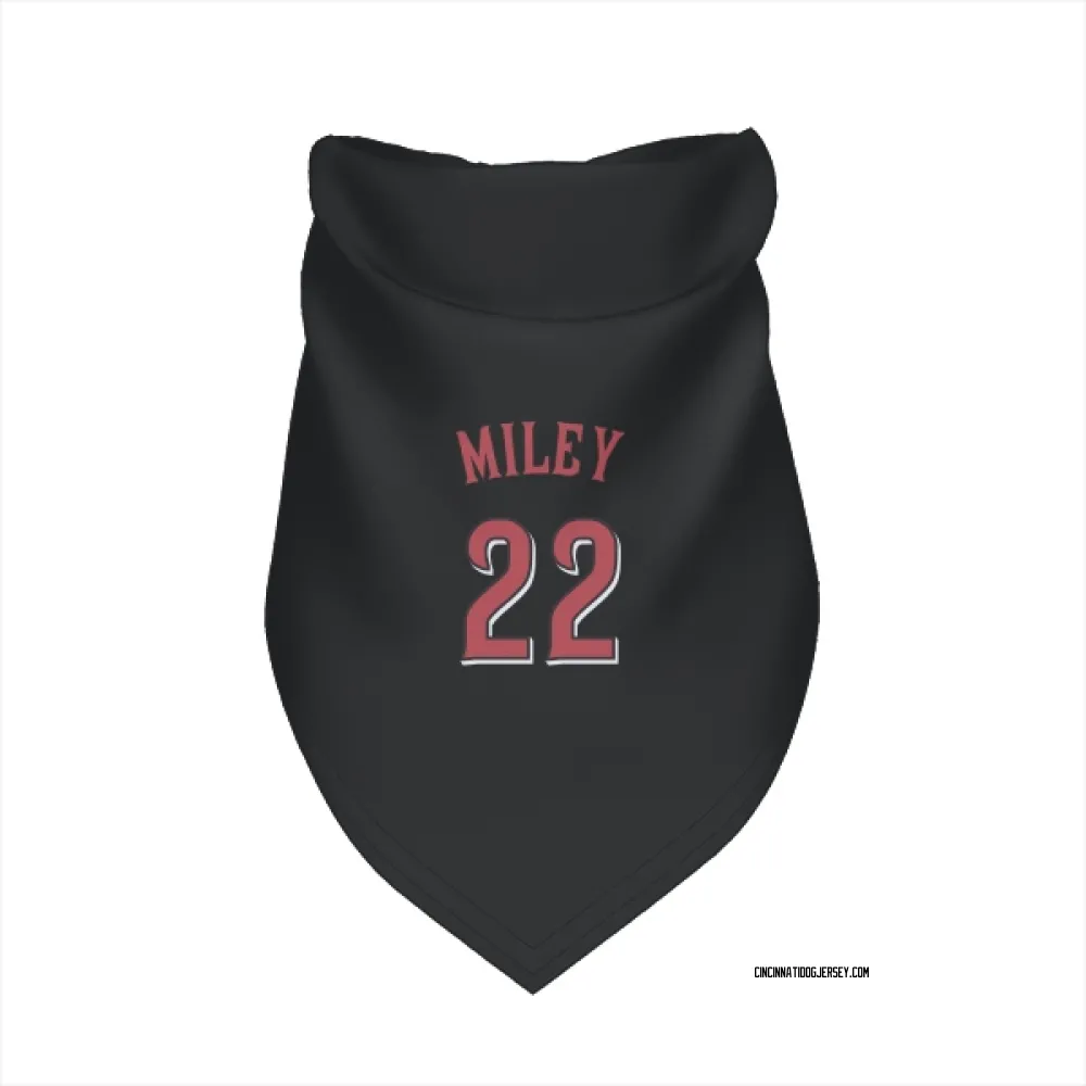 Cincinnati Reds Wade Miley Black Pet Bandana for Dog & Cat