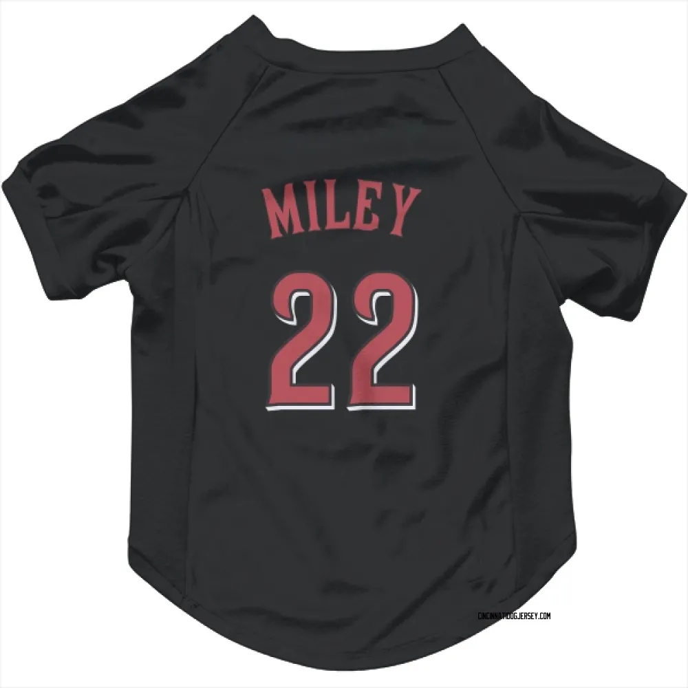 Cincinnati Reds Wade Miley Black Pet Jersey for Dog & Cat