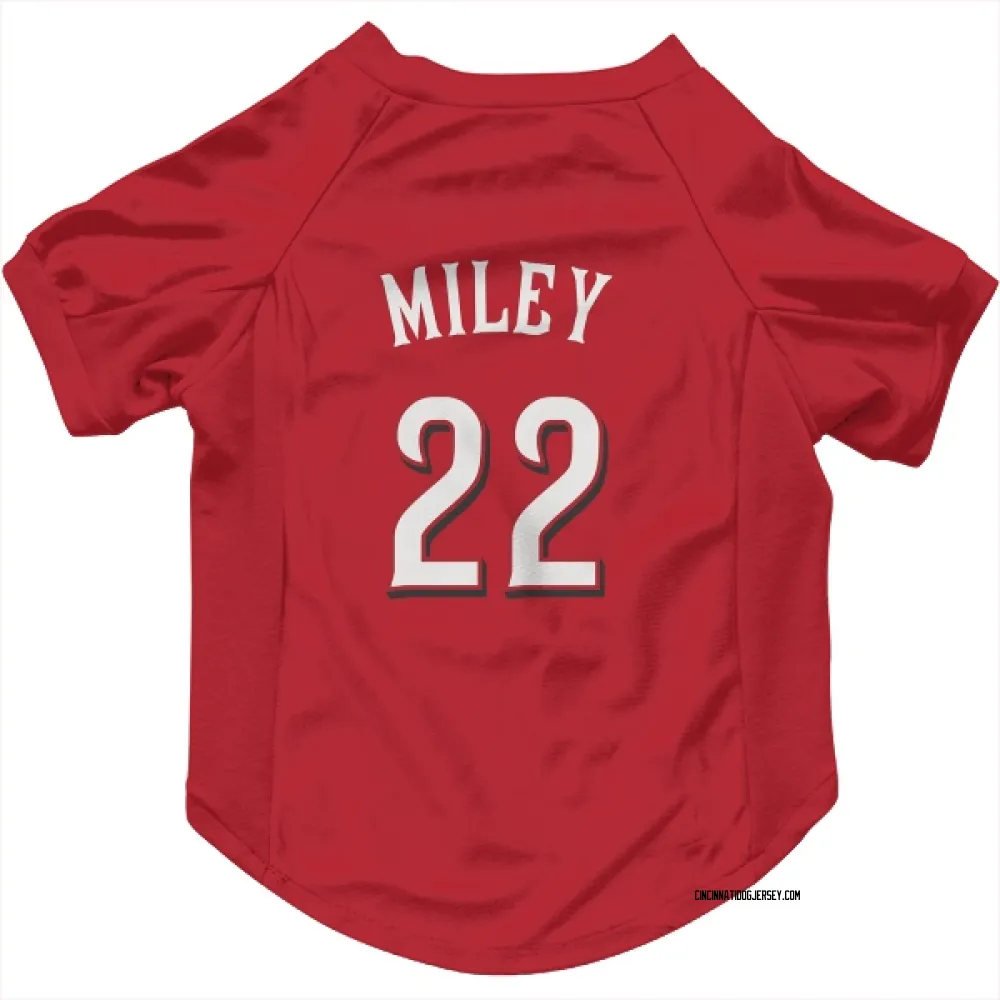 Cincinnati Reds Wade Miley Scarlet Pet Jersey for Dog & Cat