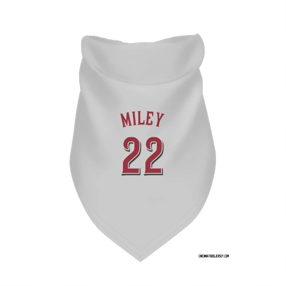 Cincinnati Reds Wade Miley White Pet Bandana for Dog & Cat