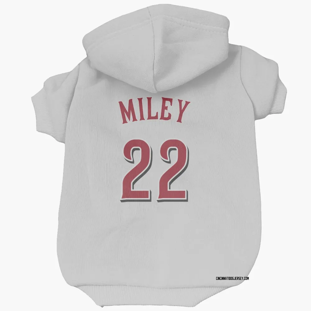 Cincinnati Reds Wade Miley White Pet Hoodie for Dog & Cat