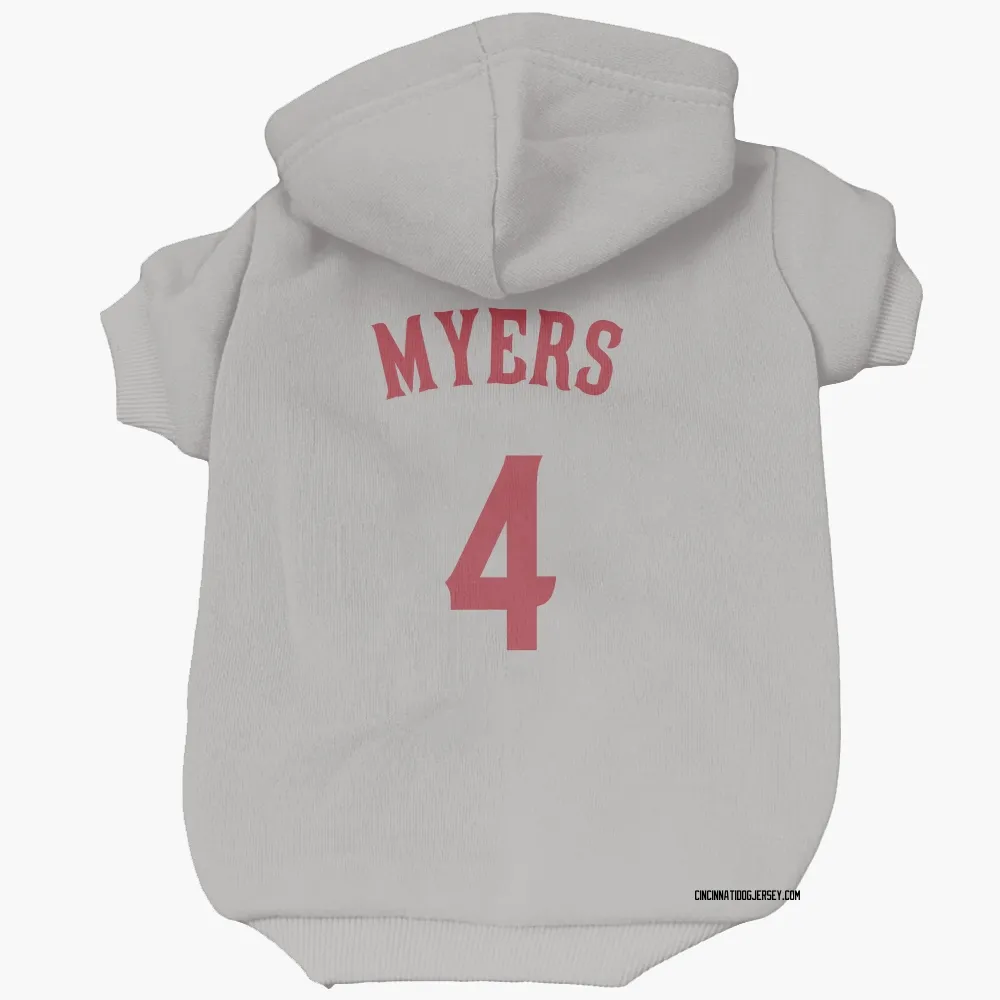 Cincinnati Reds Wil Myers Gray Pet Hoodie for Dog & Cat