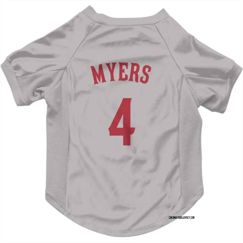 Cincinnati Reds Wil Myers Gray Pet Jersey for Dog & Cat
