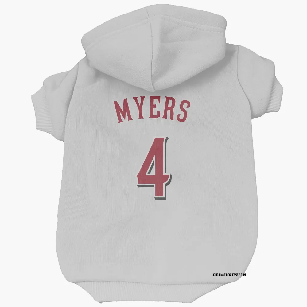 Cincinnati Reds Wil Myers White Pet Hoodie for Dog & Cat
