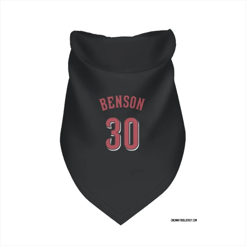 Cincinnati Reds Will Benson Black Pet Bandana for Dog & Cat