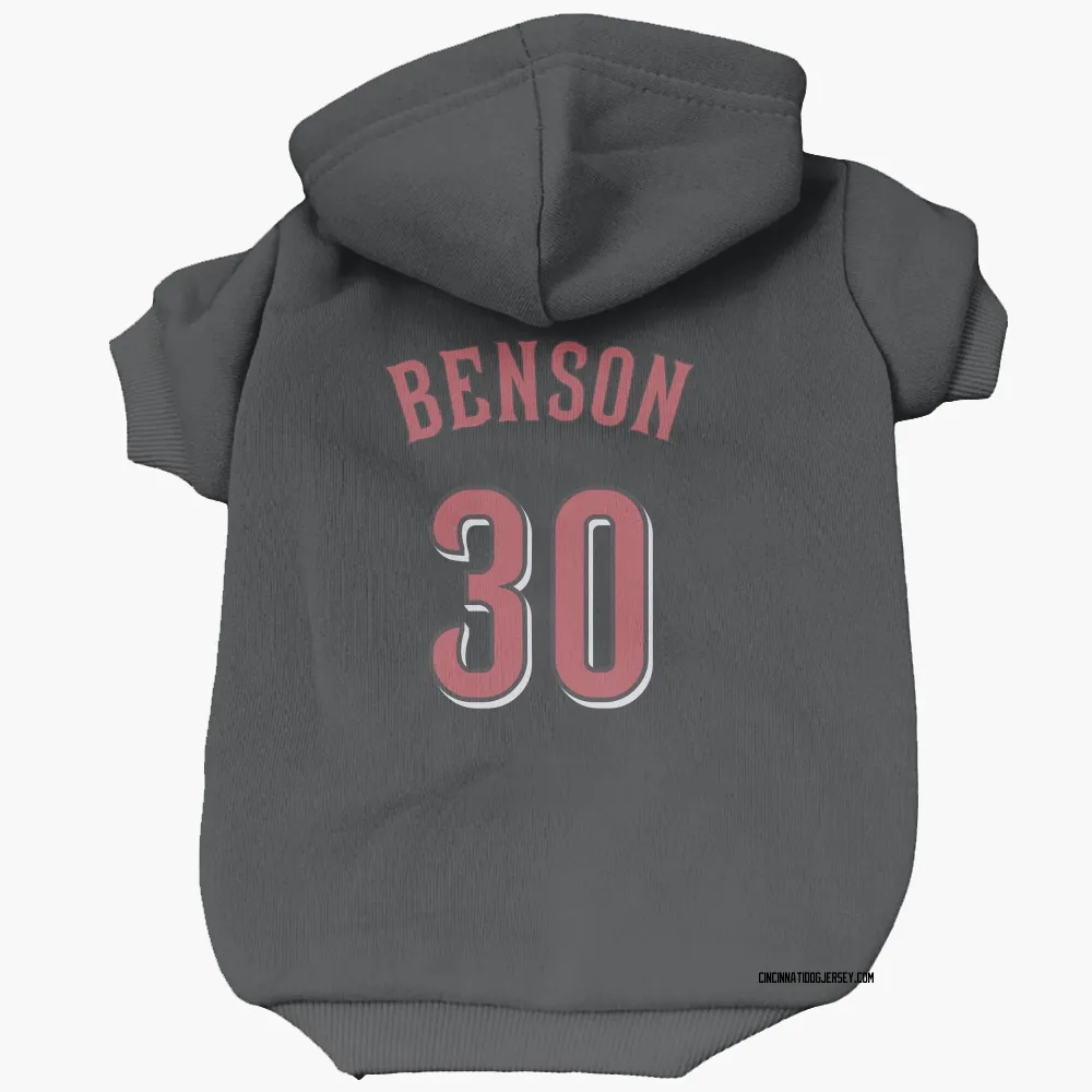 Cincinnati Reds Will Benson Black Pet Hoodie for Dog & Cat