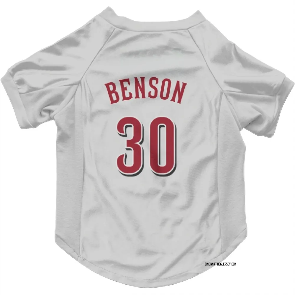 Cincinnati Reds Will Benson White Pet Jersey for Dog & Cat