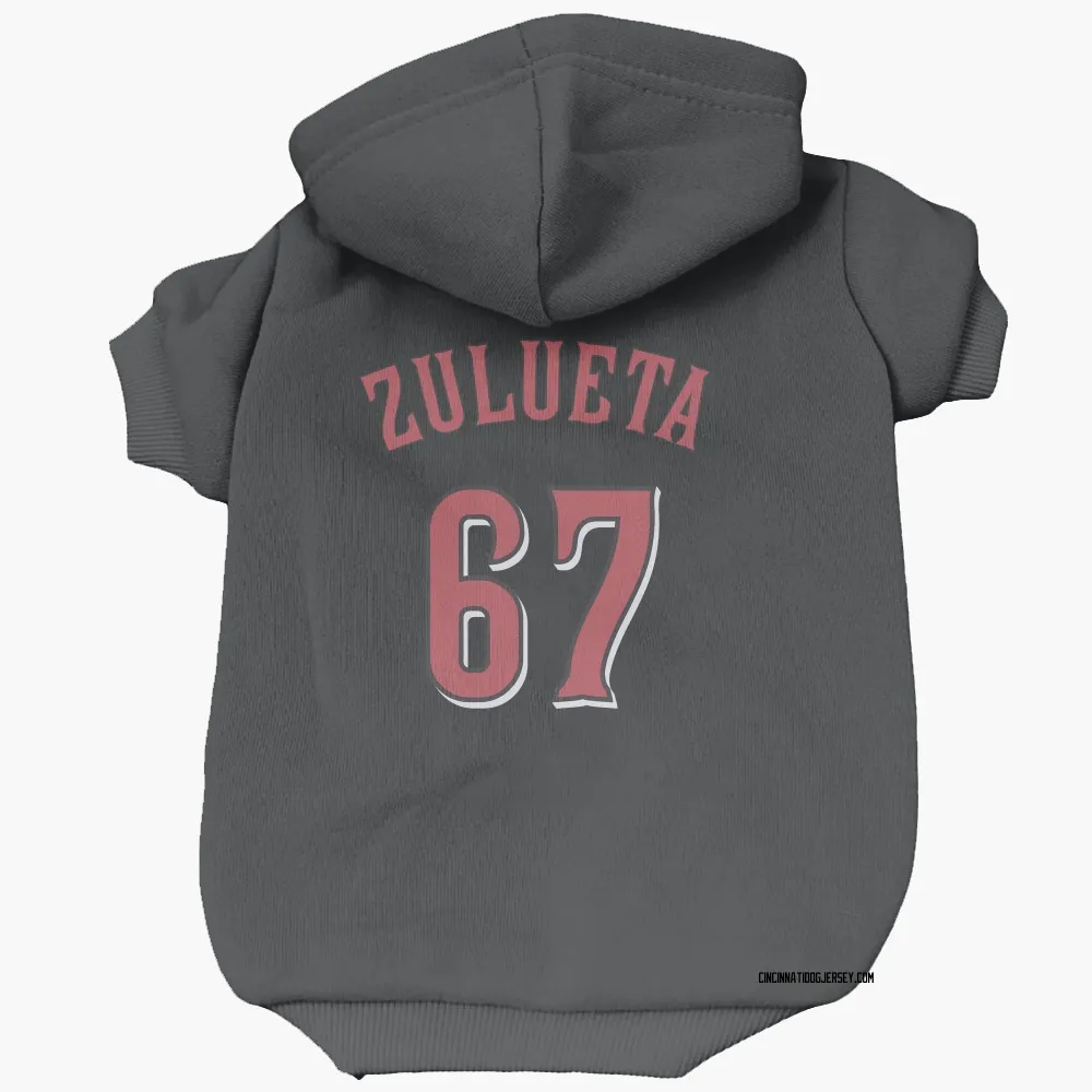 Cincinnati Reds Yosver Zulueta Black Pet Hoodie for Dog & Cat