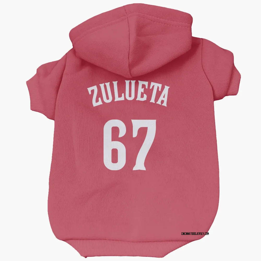 Cincinnati Reds Yosver Zulueta Red Pet Hoodie for Dog & Cat