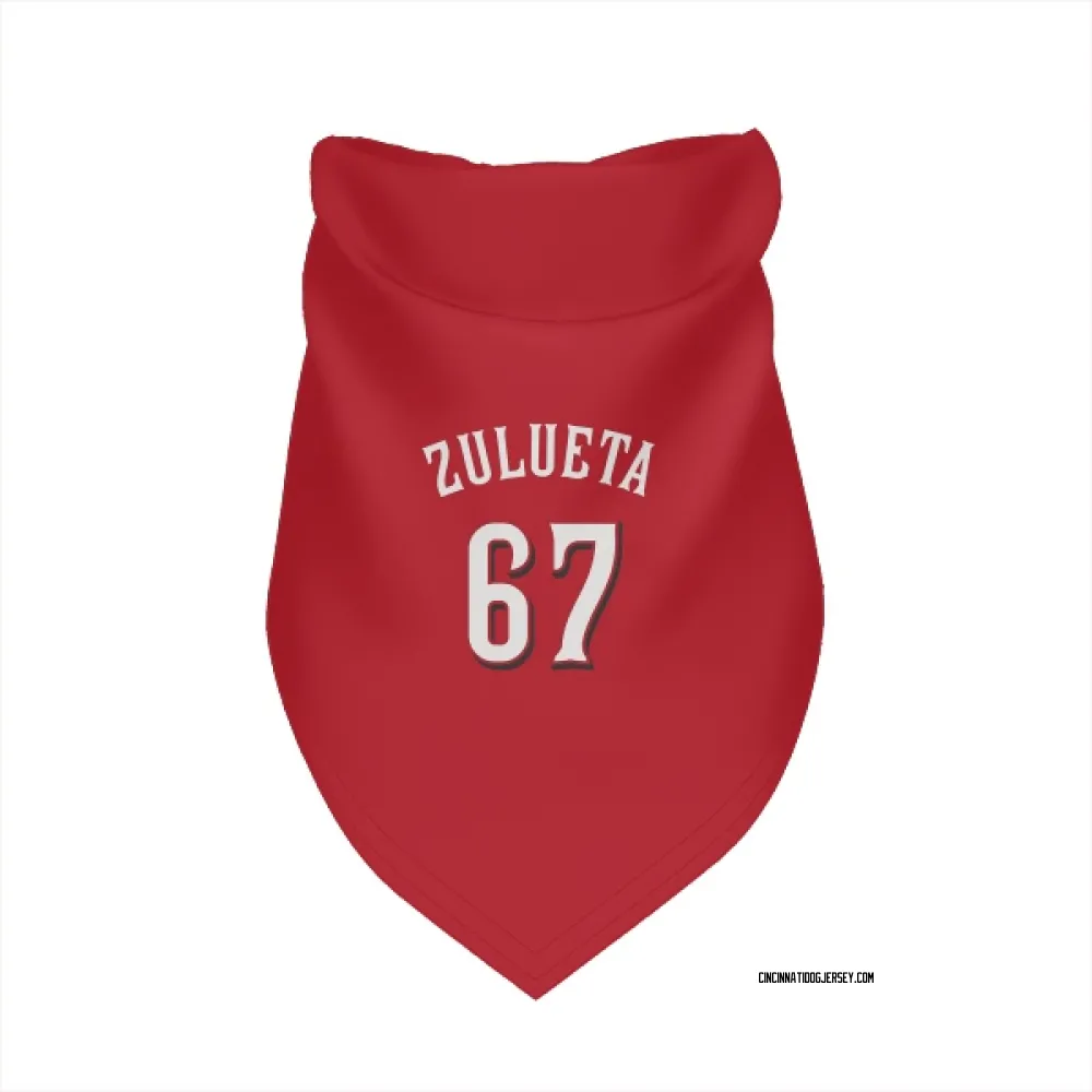 Cincinnati Reds Yosver Zulueta Scarlet Pet Bandana for Dog & Cat