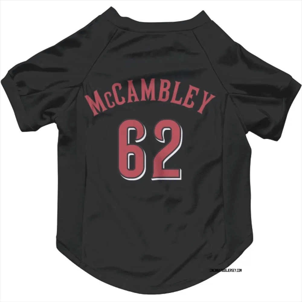 Cincinnati Reds Zachary McCambley Black Pet Jersey for Dog & Cat