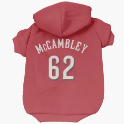 Cincinnati Reds Zachary McCambley Scarlet Pet Hoodie for Dog & Cat