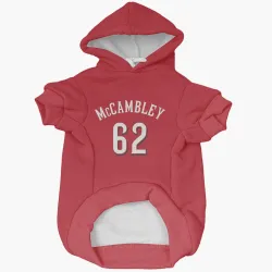 Cincinnati Reds Zachary McCambley Scarlet Pet Hoodie for Dog & Cat
