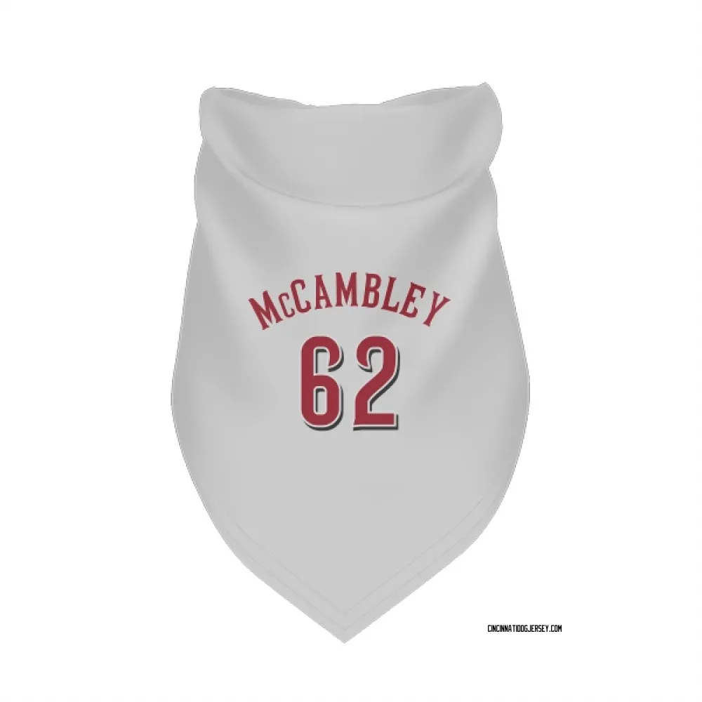 Cincinnati Reds Zachary McCambley White Pet Bandana for Dog & Cat