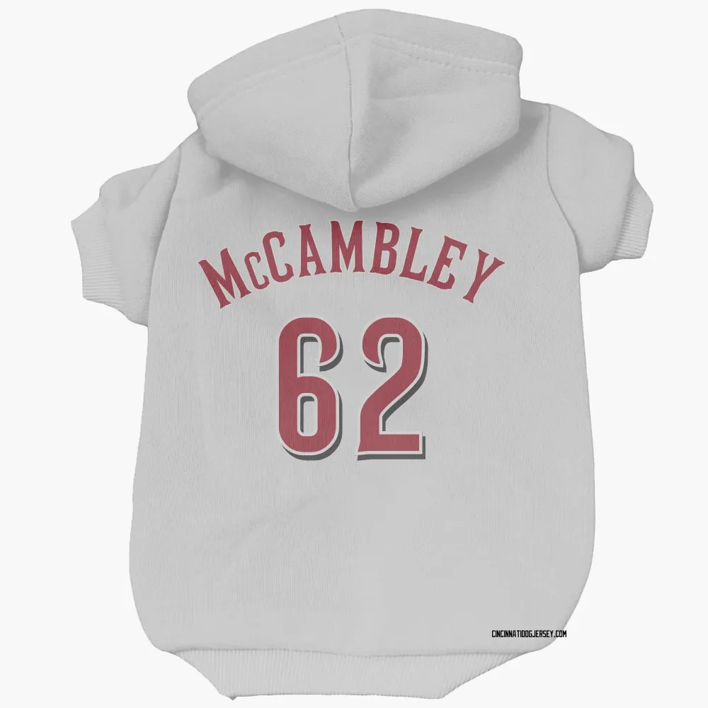 Cincinnati Reds Zachary McCambley White Pet Hoodie for Dog & Cat