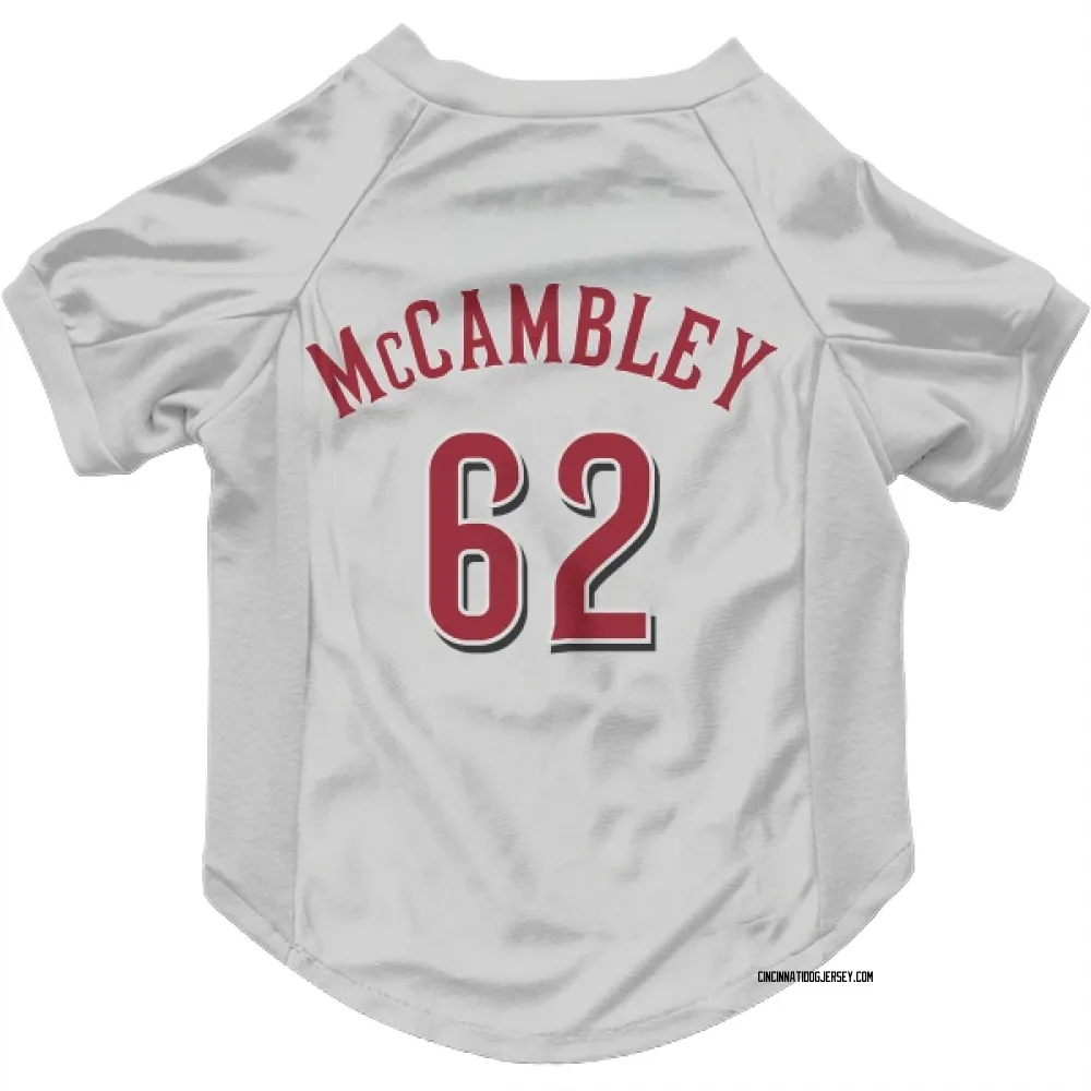 Cincinnati Reds Zachary McCambley White Pet Jersey for Dog & Cat